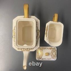 Antique Lenox Belleek Art Deco MSC Tee Set Includes Tea Pot & Creamer