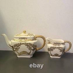 Antique Lenox Belleek Art Deco MSC Tee Set Includes Tea Pot & Creamer