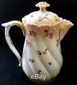 Antique Limoges France Elite Large Chocolate Pot Coffee Pot Teapot 1891