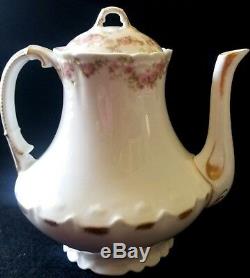 Antique Limoges France Gda Coffee Pot, Chocolate Pot, Teapot 1900-1914