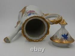 Antique Limoges Ornate Tea Set Floral Teapot Creamer & Sugar Bowl