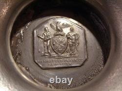 Antique Manhattan Floral Repousse Silver Coffee Tea Pot Set Service Engraved 5Pc