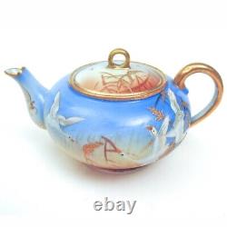 Antique NAGOYA SHOFU NIPPON Japan Tea Set Pot Creamer Cups Saucer FLYING SWANS