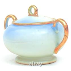 Antique NAGOYA SHOFU NIPPON Japan Tea Set Pot Creamer Cups Saucer FLYING SWANS