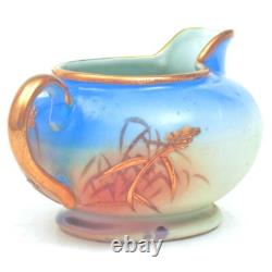Antique NAGOYA SHOFU NIPPON Japan Tea Set Pot Creamer Cups Saucer FLYING SWANS