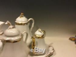 Antique Old Paris French Porcelain Tea Set Tray, 2 Teapots, Sugar, Creamer