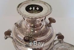 Antique Persian. 875 Solid Silver Samovar Tea Pot Set 926g Russian 84 Standard