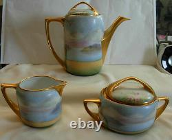 Antique Pickard Chicago IL Tea / Coffee Set Hand Painted By Gasper 1910-1918