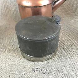 Antique Picnic Kettle Spirit Burner Tea Pot Automobile Wicker Travel Set