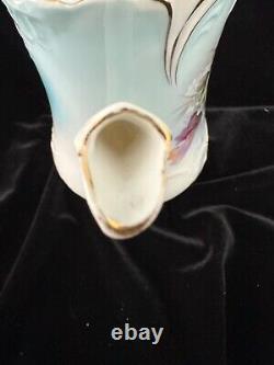 Antique RS Prussia Tea Set Pansies Teapot Sugar Bowl Creamer Tray Folded Poppy