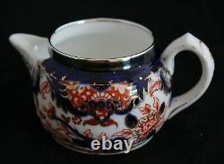 Antique Royal Crown Derby King Imari 19th C. TEAPOT SUGAR BOWL CREAMER TRAY SET