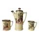 Antique Royal Doulton English Pottery Coffee Pot & Creamer Teatime Set