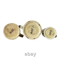 Antique Royal Doulton English Pottery Coffee Pot & Creamer Teatime Set