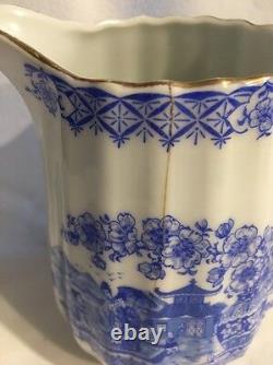 Antique SELTMANN China BLAU DEUTSCHLAND Bavaria Coffee Tea Pot Cream Sugar set