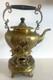 Antique S. Sternau Ss & Co. Brass Tilting Tea Pot With Stand & Burner Pat 1892
