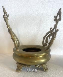 Antique S. STERNAU SS & Co. Brass Tilting Tea Pot with Stand & Burner Pat 1892