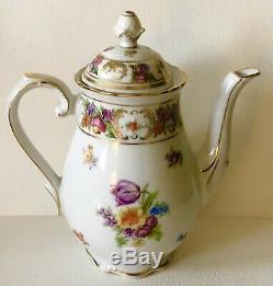 Antique Schumann Dresden Line EMPRESS Porcelain Mini 2C TEAPOT Creamer Sugar SET