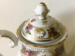 Antique Schumann Dresden Line EMPRESS Porcelain Mini 2C TEAPOT Creamer Sugar SET