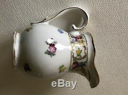 Antique Schumann Dresden Line EMPRESS Porcelain Mini 2C TEAPOT Creamer Sugar SET