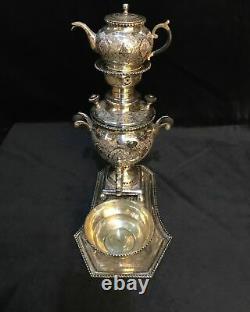 Antique Silver 84 Persian Handmade Teapot Set Samovar Kettle Tea 1.102 gram