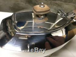 Antique Silver Teapot Set Tray H & H Bowl Vintage Genuine Art Deco Retro