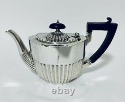 Antique Solid Sterling Silver Bachelors Tea Set Teapot Sugar Bowl Milk Jug 1915