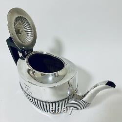 Antique Solid Sterling Silver Tea Set Service Teapot Sugar Bowl Milk Jug 1905