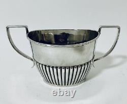 Antique Solid Sterling Silver Tea Set Service Teapot Sugar Bowl Milk Jug 1905