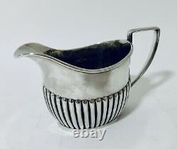 Antique Solid Sterling Silver Tea Set Service Teapot Sugar Bowl Milk Jug 1905