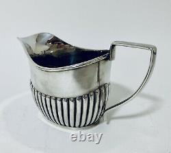 Antique Solid Sterling Silver Tea Set Service Teapot Sugar Bowl Milk Jug 1905