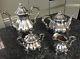 Antique Sterling Silver Coffee Pot Tea Pot Creamer And Sugar Set Simply Stunning