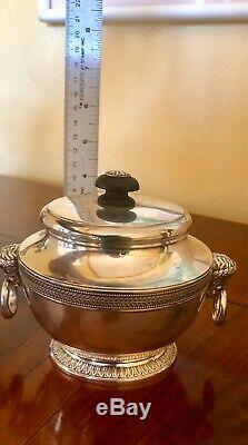 Antique Sterling Silver Tea Pot & Sugar Bowl Set from Paul Canaux