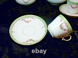 Antique Tea Set Teapot Sugar Creamer Cup & Saucer Paris Porcelain Limoges Roses