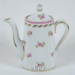 Antique Teapot Breakfast Set Pink Rose 8 pce for 1 Tea Cup etc Higgins Seiter