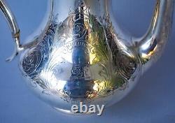 Antique Victorian Era Elkington & Co. Silver Tea or Coffee Pot Hinged Lid 2002