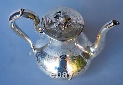 Antique Victorian Era Elkington & Co. Silver Tea or Coffee Pot Hinged Lid 2002