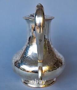 Antique Victorian Era Elkington & Co. Silver Tea or Coffee Pot Hinged Lid 2002