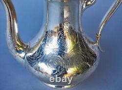 Antique Victorian Era Elkington & Co. Silver Tea or Coffee Pot Hinged Lid 2002