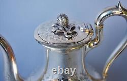 Antique Victorian Era Elkington & Co. Silver Tea or Coffee Pot Hinged Lid 2002