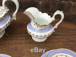 Antique Victorian RIDGWAY Bone China Tea Set DORSET Shape c1850 Teapot Cups