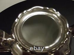 Antique WMF Tea Set Silver Over Porcelain, Tea Pot, Sugar and Creamer