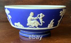 Antique Wedgwood Jasperware 1830's Tea Set Lady Templetown Teapot Rare Form Blue