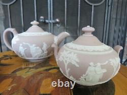 Antique Wedgwood Pale Lilac Jasperware Tea Set (Teapot, Sugar Bowl & Creamer)