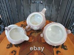 Antique Wedgwood Pale Lilac Jasperware Tea Set (Teapot, Sugar Bowl & Creamer)