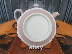 Antique Wedgwood Pale Lilac Jasperware Tea Set (Teapot, Sugar Bowl & Creamer)