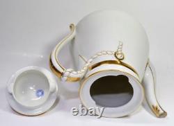 Antq HAVILAND Porcelain GOLD ROPE Design Set Coffee Tea Pot Creamer Sugar Bowl