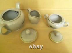 Arabia of Finland Tea Set of 5 Pcs Teapot Creamer Sugar Bowl Windflower Pattern