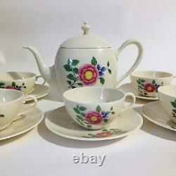 Arden Rose by Lenox Floral Tea Set Teapot Cups