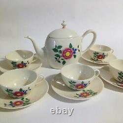 Arden Rose by Lenox Floral Tea Set Teapot Cups