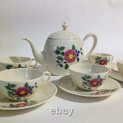 Arden Rose by Lenox Floral Tea Set Teapot Cups